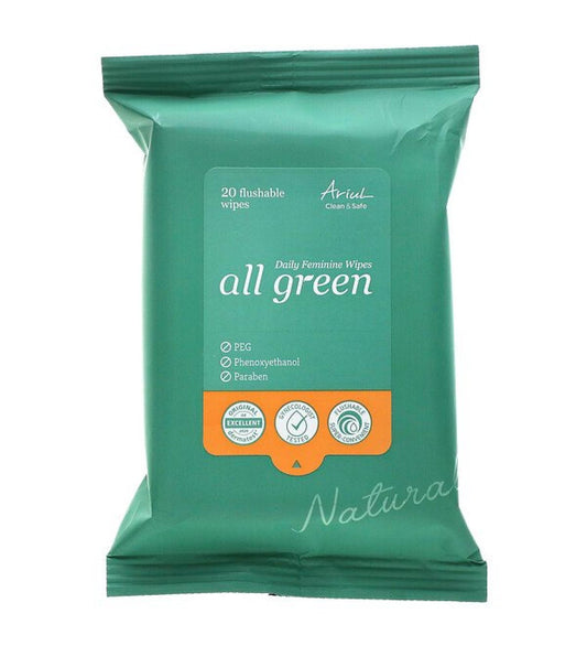 All Green Daily Feminine Wipes 20pcs